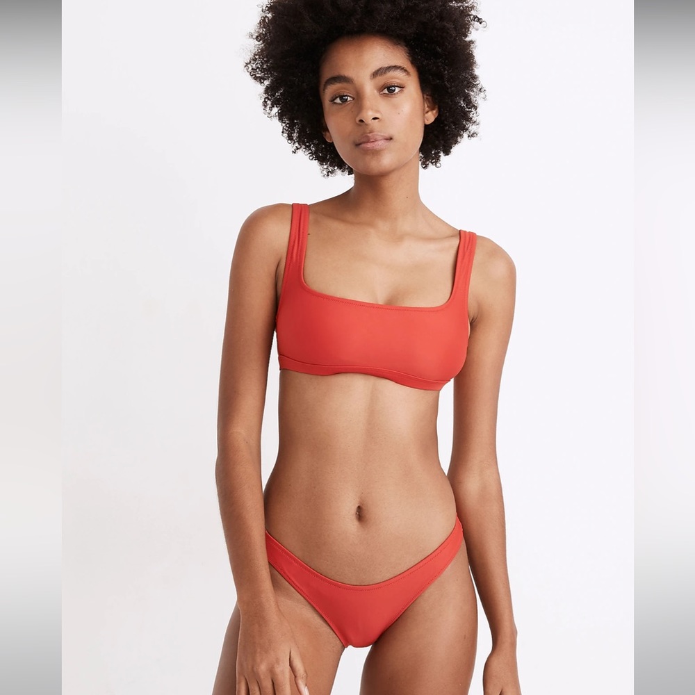 NWT Madewell High-Waisted & Curved-Waist Bikini Bottoms, Balconette Top - Medium